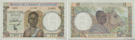Country : FRENCH WEST AFRICA (1895-1958) 
Face Value : 25 Francs 
Date : 06 janvier 1948 
Period/Province/Bank : Banque de l'Afrique Occidentale 
Cata...