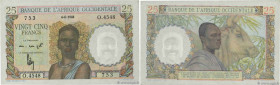 Country : FRENCH WEST AFRICA (1895-1958) 
Face Value : 25 Francs 
Date : 04 juin 1948 
Period/Province/Bank : Banque de l'Afrique Occidentale 
Catalog...