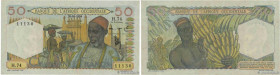Country : FRENCH WEST AFRICA (1895-1958) 
Face Value : 50 Francs 
Date : 28 octobre 1954 
Period/Province/Bank : Banque de l'Afrique Occidentale 
Cata...