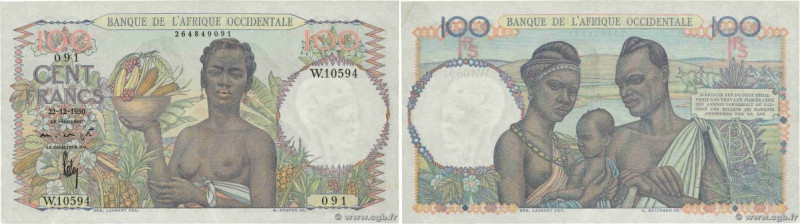 Country : FRENCH WEST AFRICA (1895-1958) 
Face Value : 100 Francs 
Date : 22 déc...