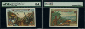 Country : CAMEROON 
Face Value : 500 Francs 
Date : (1962) 
Period/Province/Bank : B.C.E.A.E.C. - Banque Centrale 
Department : République Fédérale du...