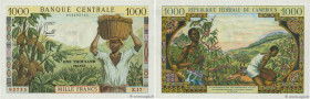 Country : CAMEROON 
Face Value : 1000 Francs 
Date : (1962) 
Period/Province/Bank : B.C.E.A.E.C. - Banque Centrale 
Department : République Fédérale d...
