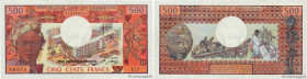 Country : CAMEROON 
Face Value : 500 Francs 
Date : (1974-1977) 
Period/Province/Bank : B.E.A.C. 
Department : République Unie du Cameroun 
Catalogue ...