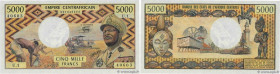 Country : CENTRAL AFRICAN REPUBLIC 
Face Value : 5000 Francs 
Date : (1979) 
Period/Province/Bank : B.E.A.C. 
Department : Empire Centrafricain 
Catal...