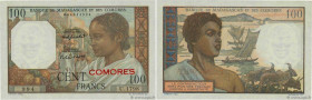 Country : COMOROS 
Face Value : 100 Francs 
Date : (1960) 
Period/Province/Bank : Banque de Madagascar et des Comores 
Catalogue reference : P.3b1 
Al...