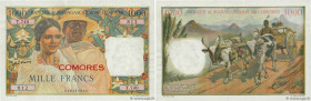 Country : COMOROS 
Face Value : 1000 Francs 
Date : (1963) 
Period/Province/Bank : Banque de Madagascar et des Comores 
Catalogue reference : P.5b 
Al...