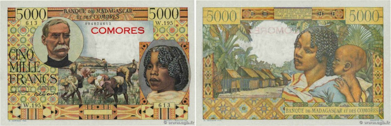 Country : COMOROS 
Face Value : 5000 Francs 
Date : (1963) 
Period/Province/Bank...