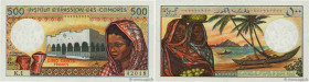Country : COMOROS 
Face Value : 500 Francs 
Date : (1976) 
Period/Province/Bank : Institut d'émission des Comores 
Catalogue reference : P.7a1 
Alphab...