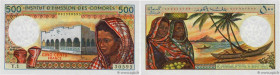 Country : COMOROS 
Face Value : 500 Francs 
Date : (1976) 
Period/Province/Bank : Institut d'émission des Comores 
Catalogue reference : P.7a2 
Alphab...