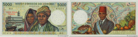 Country : COMOROS 
Face Value : 5000 Francs 
Date : (1976) 
Period/Province/Bank : Institut d'émission des Comores 
Catalogue reference : P.9a 
Alphab...
