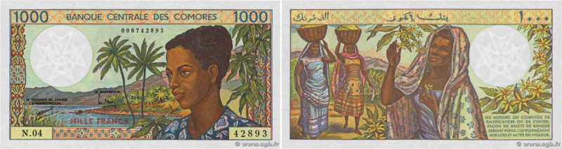 Country : COMOROS 
Face Value : 1000 Francs 
Date : (1994) 
Period/Province/Bank...