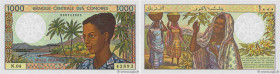 Country : COMOROS 
Face Value : 1000 Francs 
Date : (1994) 
Period/Province/Bank : Banque Centrale des Comores 
Catalogue reference : P.11b 
Alphabet ...