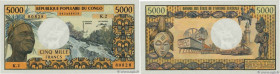 Country : CONGO 
Face Value : 5000 Francs 
Date : (1974) 
Period/Province/Bank : B.E.A.C. 
Department : République Populaire du Congo 
Catalogue refer...