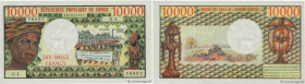 Country : CONGO 
Face Value : 10000 Francs 
Date : (1977) 
Period/Province/Bank : B.E.A.C. 
Department : République Populaire du Congo 
Catalogue refe...