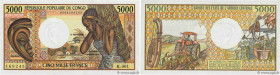 Country : CONGO 
Face Value : 5000 Francs 
Date : (1984) 
Period/Province/Bank : B.E.A.C. 
Department : République Populaire du Congo 
Catalogue refer...