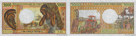 Country : CONGO 
Face Value : 5000 Francs 
Date : (1991) 
Period/Province/Bank : B.E.A.C. 
Department : République Populaire du Congo 
Catalogue refer...