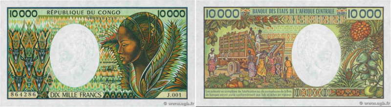 Country : CONGO 
Face Value : 10000 Francs 
Date : (1992) 
Period/Province/Bank ...