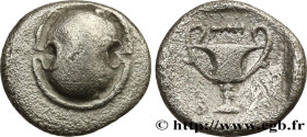 BEOTIA - THEBES
Type : Hemidrachme ou quart de statère 
Date : c. 379-371 
Mint name / Town : Thèbes, Béotie 
Metal : silver 
Diameter : 11,5  mm
Orie...