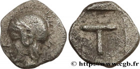 ARCADIA - TEGEA
Type : Tetartemorion 
Date : c. 423-400 AC. 
Mint name / Town : Arcadie, Tégée 
Metal : silver 
Diameter : 6,5  mm
Orientation dies : ...