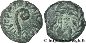 JUDAEA - ROMAN GOVERNORS
Type : Prutah 
Date : an 17 
Mint name / Town : Jérusalem, Judée 
Metal : copper 
Diameter : 15  mm
Orientation dies : 12  h....