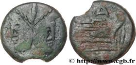 ROMAN REPUBLIC - ANONYMOUS
Type : As 
Date : 169-158 AC. 
Mint name / Town : Rome 
Metal : bronze 
Diameter : 29,5  mm
Orientation dies : 7  h.
Weight...