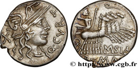 CURTIA
Type : Denier 
Date : 116-115 AC. 
Mint name / Town : Rome 
Metal : silver 
Millesimal fineness : 950  ‰
Diameter : 19  mm
Orientation dies : 9...