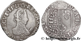 NAVARRE - KINGDOM OF NAVARRE - HENRY III
Type : Franc 
Date : 1582 
Mint name / Town : Saint-Palais 
Metal : silver 
Diameter : 34  mm
Orientation die...