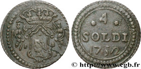 CORSICA - PASCAL PAOLI
Type : 4 soldi 
Date : 1762 
Mint name / Town : Murato 
Metal : billon 
Diameter : 20,5  mm
Orientation dies : 12  h.
Weight : ...