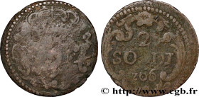 CORSICA - PASCAL PAOLI
Type : 2 soldi 
Date : 1766 
Mint name / Town : Murato 
Metal : billon 
Diameter : 17,5  mm
Orientation dies : 12  h.
Weight : ...