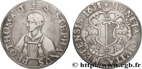LORRAINE - CITY OF METZ
Type : Thaler à l'écu échancré, 2e type 
Date : 1638 
Mint name / Town : Metz 
Metal : silver 
Millesimal fineness : 882  ‰
Di...