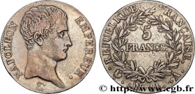 PREMIER EMPIRE / FIRST FRENCH EMPIRE
Type : 5 francs Napoléon Empereur, Calendrier révolutionnaire 
Date : An 14 (1805) 
Mint name / Town : Paris 
Qua...