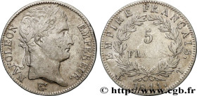 PREMIER EMPIRE / FIRST FRENCH EMPIRE
Type : 5 francs Napoléon Empereur, Empire français 
Date : 1811 
Mint name / Town : Nantes 
Quantity minted : 723...