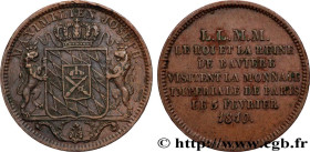 PREMIER EMPIRE / FIRST FRENCH EMPIRE
Type : Monnaie de visite, module de 2 francs, pour Maximilien I Joseph de Bavière 
Date : 1810 
Quantity minted :...