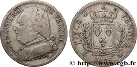 LOUIS XVIII
Type : 5 francs Louis XVIII, buste habillé 
Date : 1815 
Mint name / Town : Toulouse 
Quantity minted : 632465 
Metal : silver 
Millesimal...