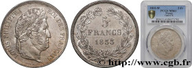 LOUIS-PHILIPPE I
Type : 5 francs IIe type Domard 
Date : 1833 
Mint name / Town : Lille 
Quantity minted : 9267515 
Metal : silver 
Millesimal finenes...