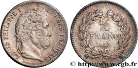 LOUIS-PHILIPPE I
Type : 1/4 franc Louis-Philippe 
Date : 1832 
Mint name / Town : Toulouse 
Quantity minted : 34851 
Metal : silver 
Millesimal finene...