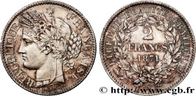 III REPUBLIC
Type : 2 francs Cérès, avec légende 
Date : 1871 
Mint name / Town : Paris 
Quantity minted : inclus 
Metal : silver 
Millesimal fineness...