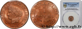 III REPUBLIC
Type : 1 centime Cérès 
Date : 1884 
Mint name / Town : Paris 
Quantity minted : 400000 
Metal : bronze 
Diameter : 15  mm
Orientation di...