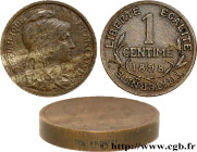 PIEFORTS
Type : Double Piéfort de 1 centime Daniel-Dupuis, sans le mot essai, flan mat 
Date : 1898 
Quantity minted : --- 
Metal : bronze 
Diameter :...
