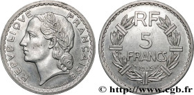 PROVISIONAL GOVERNEMENT OF THE FRENCH REPUBLIC
Type : Essai de 5 francs Lavrillier, aluminium 
Date : 1945 
Quantity minted : 1.100 
Metal : aluminium...