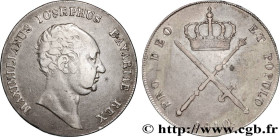 GERMANY - BAVARIA
Type : Thaler à la couronne 
Date : 1810 
Mint name / Town : Münich 
Quantity minted : 648777 
Metal : silver 
Millesimal fineness :...