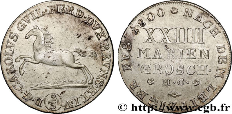 GERMANY - BRUNSWICK-WOLFENBUTTEL
Type : 2/3 Thaler ou 24 mariengroschen au nom d...