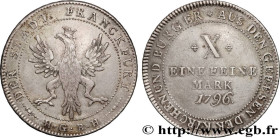 GERMANY - FREE CITY OF FRANKFURT
Type : Thaler 
Date : 1796 
Mint name / Town : Francfort 
Metal : silver 
Millesimal fineness : 833  ‰
Diameter : 40 ...