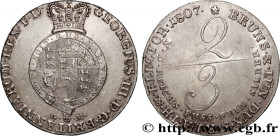 GERMANY - KINGDOM OF HANOVER - GEORGE III OF THE UNITED KINGDOM
Type : 2/3 Thaler  
Date : 1807 
Mint name / Town : Hanovre 
Metal : silver 
Millesima...
