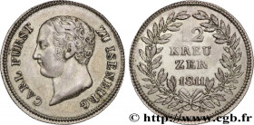 GERMANY - PRINCIPALITY OF ISENBURG
Type : 12 Kreuzer - Charles Frédéric 
Date : 1811 
Quantity minted : - 
Metal : silver 
Diameter : 24,5  mm
Orienta...