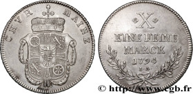 GERMANY - MAINZ ARCHBISHOPRIC - FREDERICK CHARLES JOSEPH VON ERTHAL
Type : Thaler  
Date : 1794 
Mint name / Town : Mayence 
Metal : silver 
Millesima...