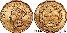 UNITED STATES OF AMERICA
Type : 3 Dollars ”Indian Princess” 
Date : 1857 
Mint name / Town : Philadelphie 
Quantity minted : 26010 
Metal : gold 
Mill...