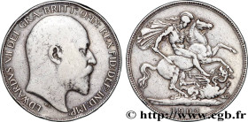 GREAT-BRITAIN - EDWARD VII
Type : 1 Crown 
Date : 1902 
Quantity minted : 256000 
Metal : silver 
Millesimal fineness : 925  ‰
Diameter : 38,61  mm
Or...