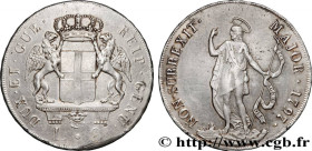 ITALY - LIGURIA
Type : 8 Lire St Jean-Baptiste 
Date : An II 
Mint name / Town : Gênes 
Quantity minted : - 
Metal : silver 
Millesimal fineness : 889...