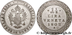 ITALY - VENICE
Type : 1 1/2 Lira François II 
Date : 1802 
Mint name / Town : Vienne 
Quantity minted : - 
Metal : billon 
Millesimal fineness : 250  ...